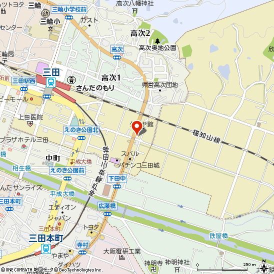 タイヤ館 三田付近の地図